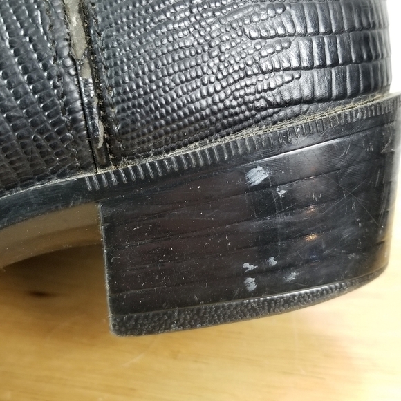 Durango Cowboy Boots Kids Size 5.5 D Lizard Print Black Western Festival Stitch - Picture 6 of 16